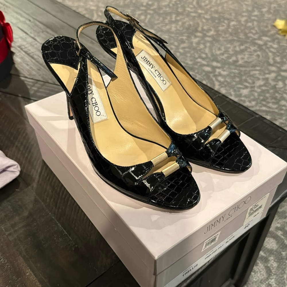 Jimmy Choo Heels Gator Skin Size 40 EU W